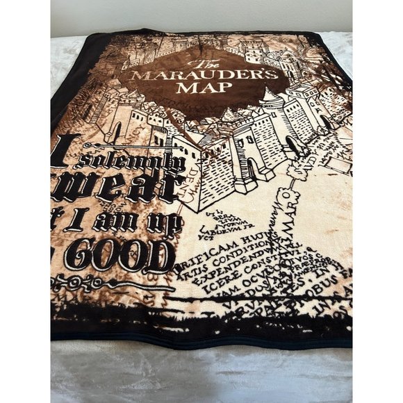 The Northwest Company Bedding Harry Potter The Marauders Map Soft Throw Blanket 58 X 46